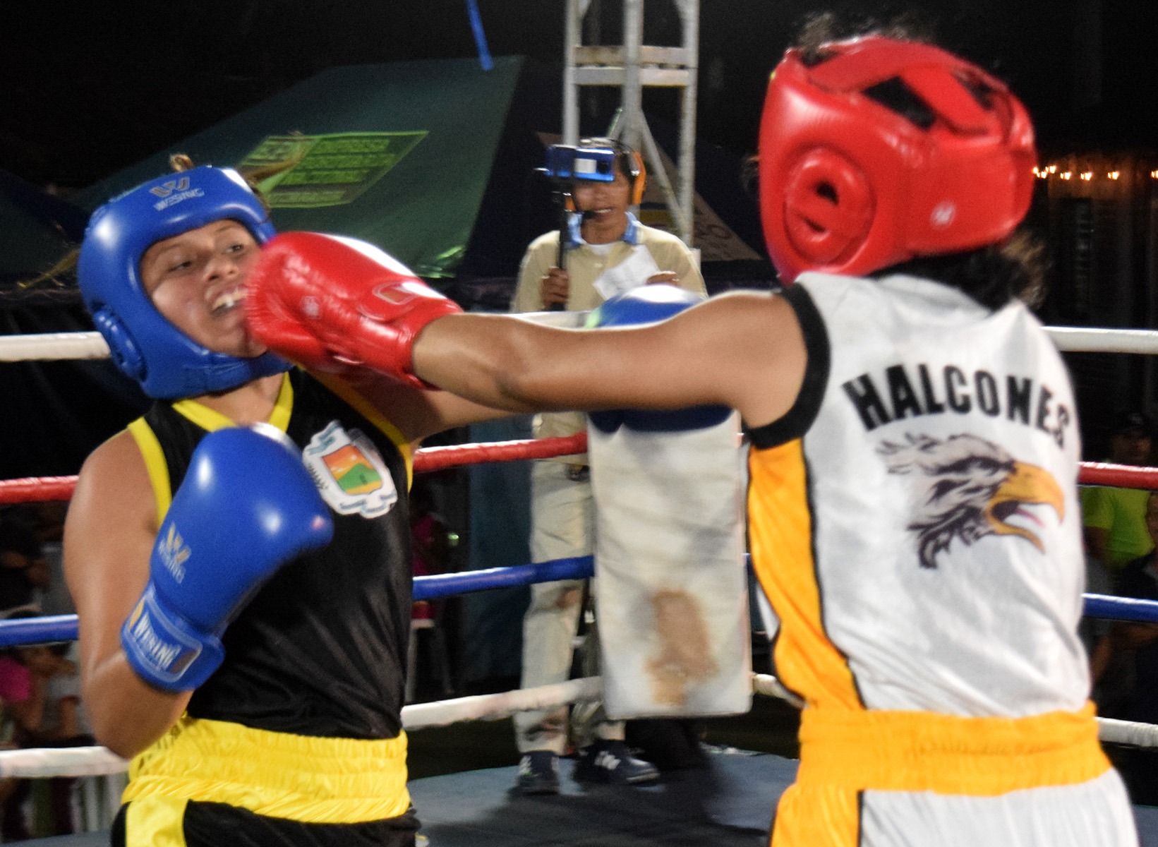 Jóvenes boxeadores sobre el ring