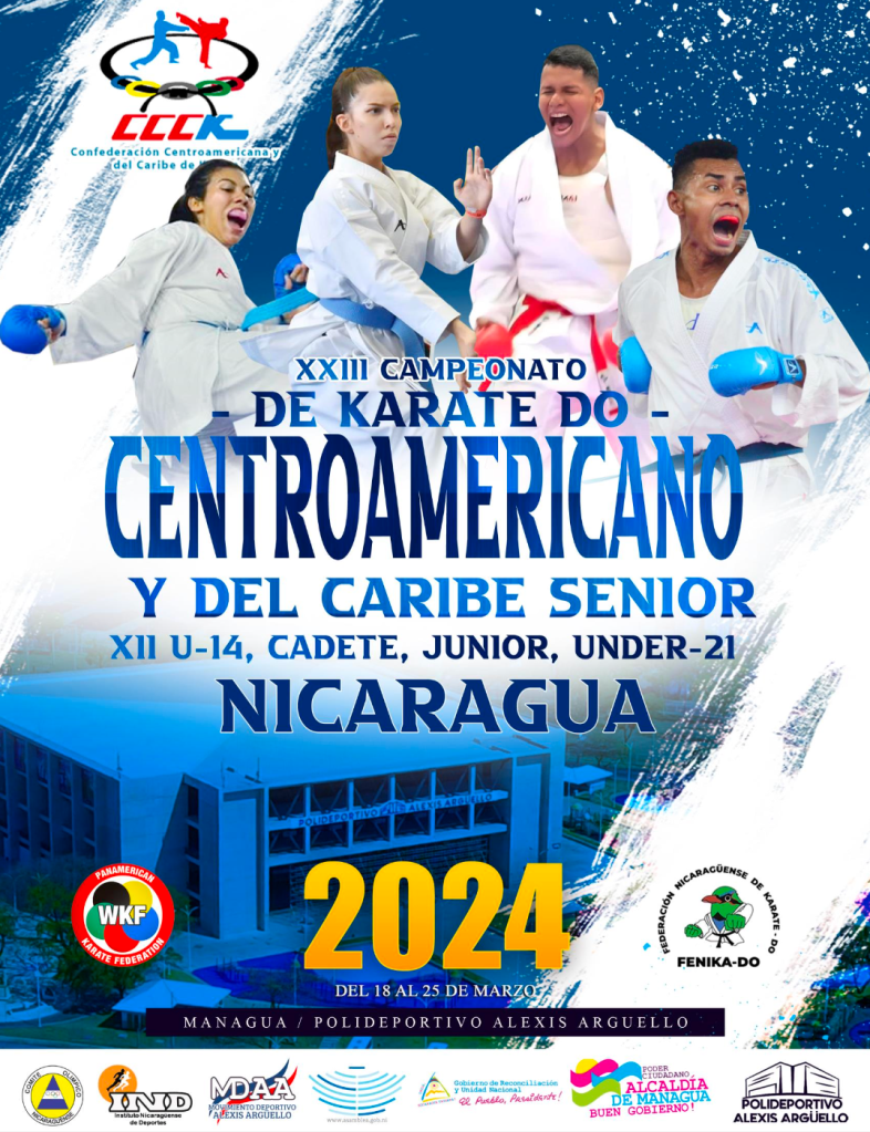 Nicaragua sede de Campeonato CA y del Caribe de Karate Do 2024