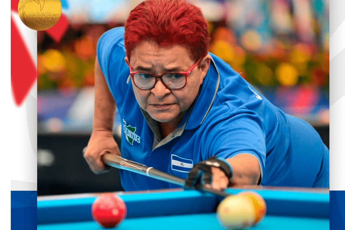 Lucrecia Guerrero da oro a Nicaragua en billar tres bandas