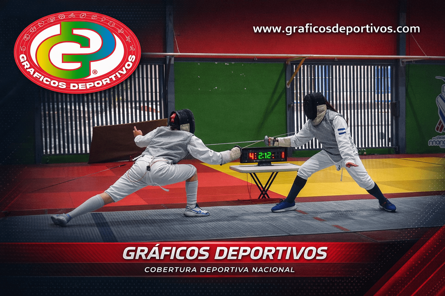 Pequeños espadistas de esgrima listos para triunfar