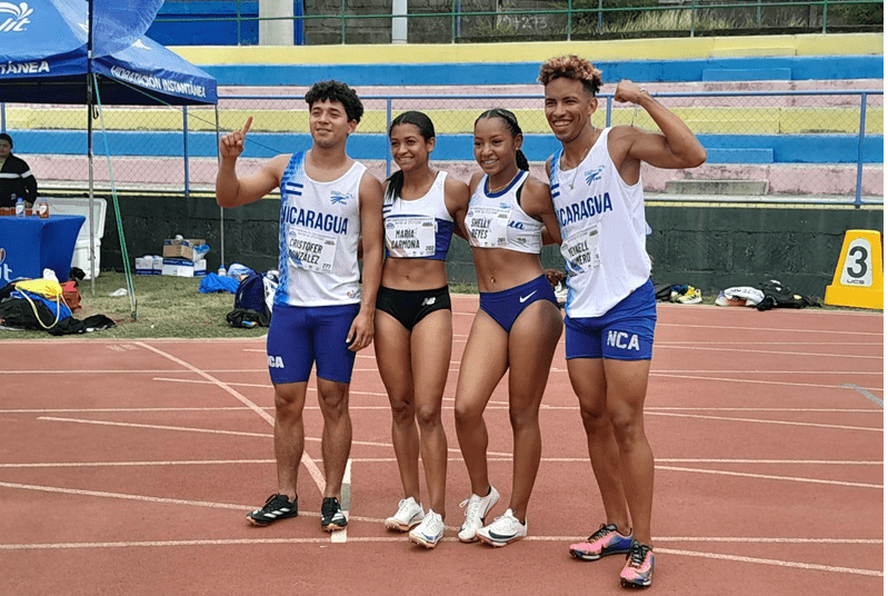 Nicaragua conquista oro y récord en relevo 4×100