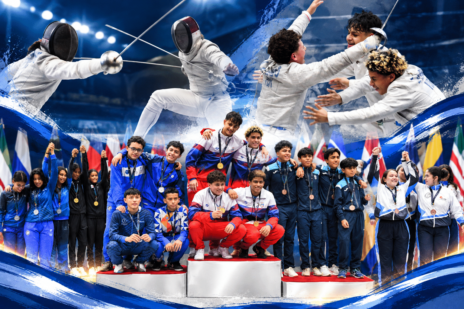 Guatemala conquista el medallero final en esgrima